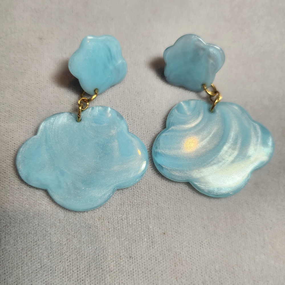 Sky Blue Cloud Earrings